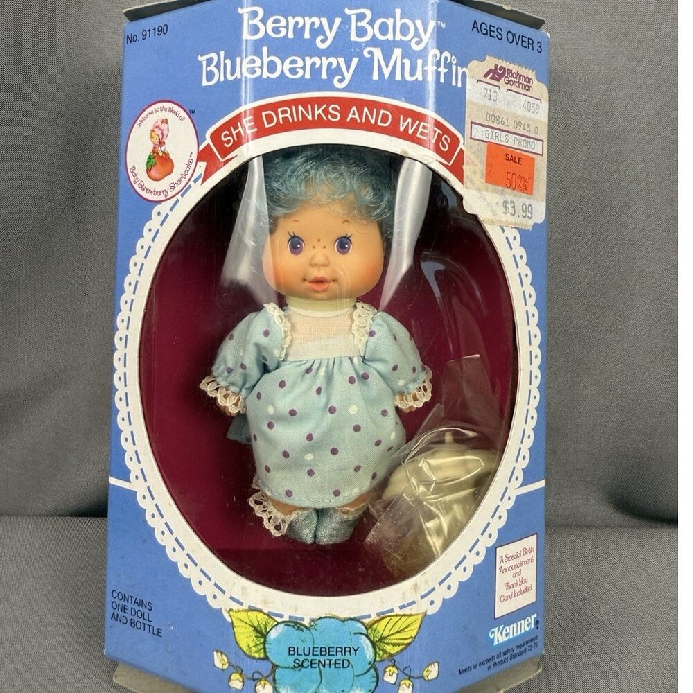 Strawberry Shortcake Berry Baby Blueberry Muffin Doll 1984 Kenner NEW No. 91190